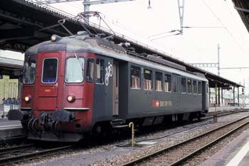 RBe 4/4 1402 in La Chaux-de-Fonds