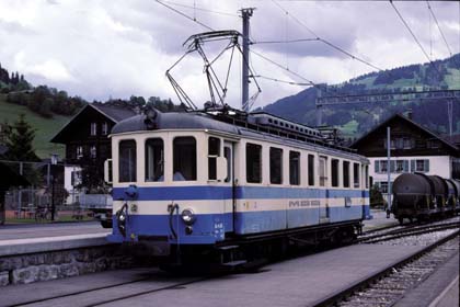 MOB BDe 4/4 36  rangiert in Saanen BE