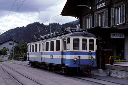 MOB BDe 4/4 36 rangiert in Saanen BE