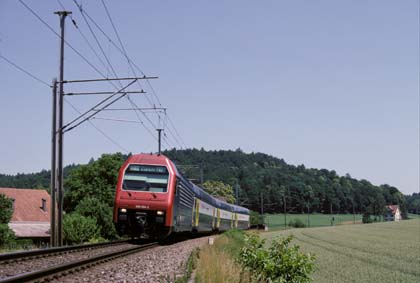 SBB Re 450-Pendel als Ersatzzug für CIS 155 bei Rafz