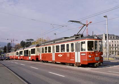 Überführung des FB Be 4/6 61 zum FB-Depot in der Forch