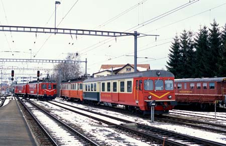 SOB ex-WM BDe 556 042+ BDe 576 060 in Einsiedeln