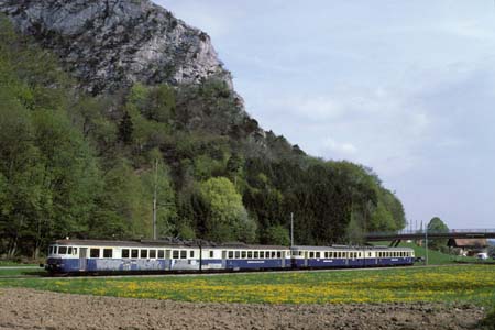 OeBB ABDe 4/8 244 & 245 bei Oensingen