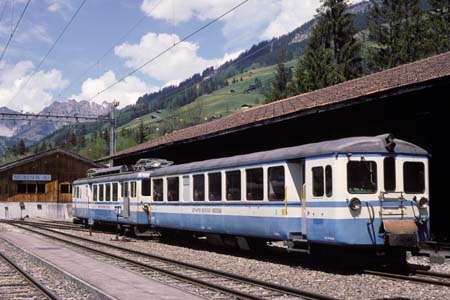 MOB BDe 4/4 3002 & ABt 3302 in Lenk