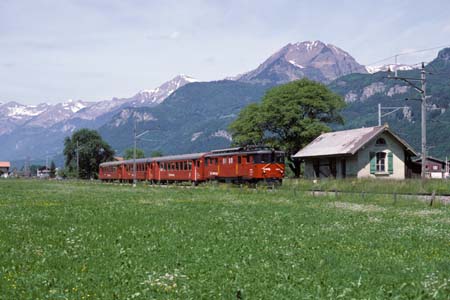 SBB Brünig De 110 001 als 6339 bei Meiringen