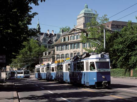 VBZ 2x Be 4/6 1632 & 1641 in Zürich Neumarkt