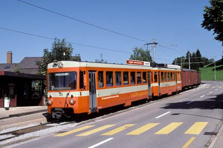 TB BDe 4/8 23 mit Gkb 61 & Gkb 62 & Gk-v 35 in Vögelinsegg