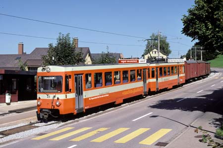 TB BDe 4/8 23 mit Gkb 61 & Gkb 62 & Gk-v 35 in Vögelinsegg