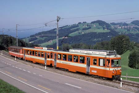 TB BDe 4/8 23 mit B 11 bei Schwarzer Bären