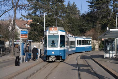 VBZ Be 4/8 2102 in Zürich Toblerplatz