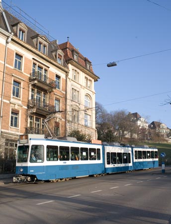 VBZ Be 4/8 2109 in Zürich Voltastrasse