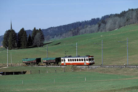 TRN CMN BDe 4/4 8 bei La Sagne-Eglise