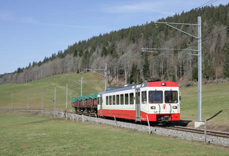 TRN CMN BDe 4/4 8 bei La Sagne-Eglise