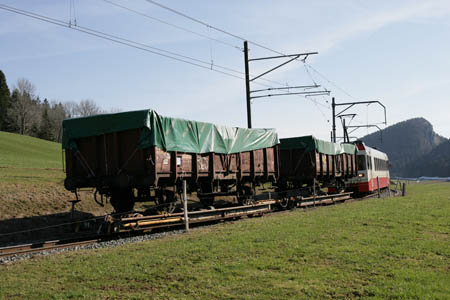 TRN CMN BDe 4/4 8 bei La Sagne-Eglise