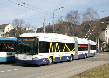VBZ DGT Tb 199 (TPG ex-783) in Zrich Farbhof