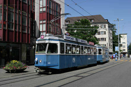 VBZ Be 4/4 & B4 in Zürich Sternen Oerlikon