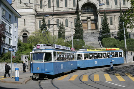 VBZ Be 4/4 & B4 in Zürich Haldenegg