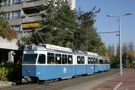 VBZ Be 4/6 & B4 in Zürich Grnaustrasse